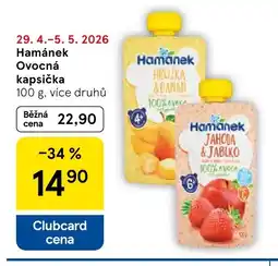 Tesco Hamánek Ovocná kapsička nabídka