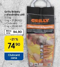 Tesco Grilly Brikety z dřevěného uhlí nabídka
