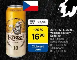 Tesco Velkopopovický Kozel 10 nabídka
