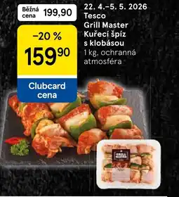 Tesco Tesco Grill Master Kuřecí špíz s klobásou nabídka