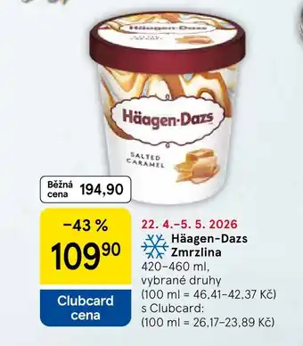 Tesco Häagen-Dazs Zmrzlina nabídka