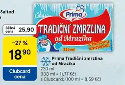 Tesco Prima Tradiční zmrzlina od Mrazíka nabídka