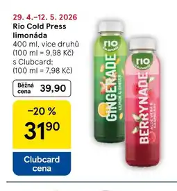 Tesco Rio Cold Press limonáda nabídka