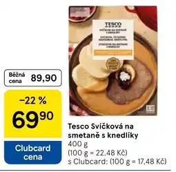 Tesco Tesco Svíčková na smetaně s knedlíky nabídka