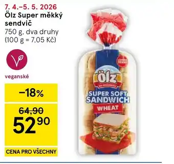Tesco Ölz Super měkký sendvič nabídka