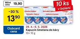 Tesco Kapucín Smetana do kávy nabídka