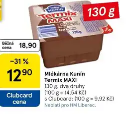 Tesco Mlékárna Kunín Termix Maxi nabídka