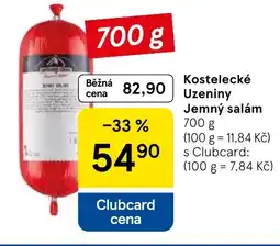 Tesco Kostelecké Uzeniny Jemný salám nabídka