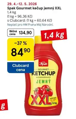 Tesco Spak Gourmet kečup jemný XXL nabídka