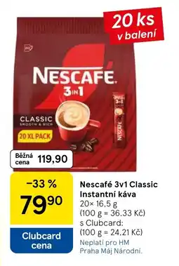Tesco Nescafé 3v1 Classic Instantní káva nabídka