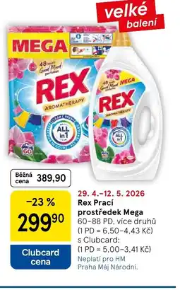 Tesco Rex Prací prostředek Mega nabídka