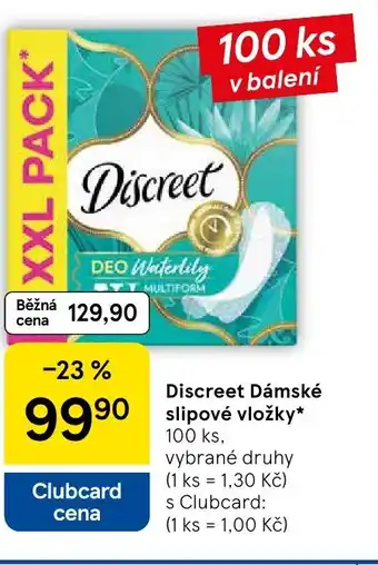 Tesco Discreet Dámské slipové vložky nabídka