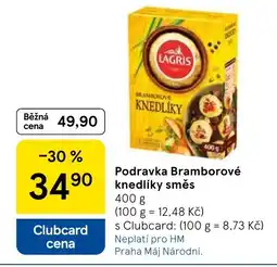 Tesco Podravka Bramborové knedlíky směs nabídka