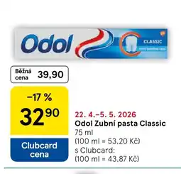 Tesco Odol Zubní pasta Classic nabídka