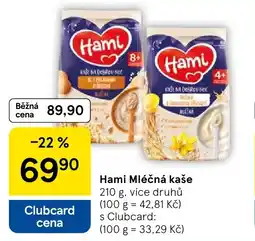 Tesco Hami Mléčná kaše nabídka