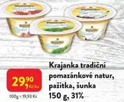 MP Krásno Krajanka tradiční pomazánkové natur, pažitka, šunka, 31% nabídka