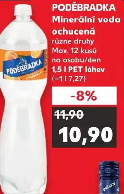 Kaufland PODĚBRADKA Minerální voda ochucená nabídka