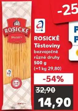 Kaufland ROSICKÉ Těstoviny bezvaječné nabídka