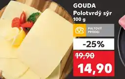 Kaufland GOUDA Polotvrdý sýr nabídka