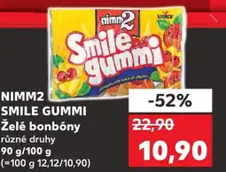 Kaufland NIMM2 SMILE GUMMI Želé bonbóny nabídka