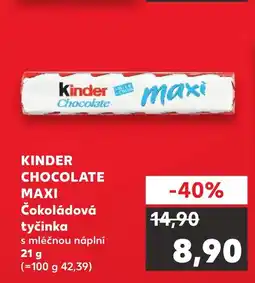 Kaufland KINDER CHOCOLATE MAXI Čokoládová tyčinka nabídka