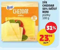 Penny Market Sýr cheddar 50% světlý boni plátky nabídka