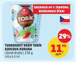 Penny Market Tvarohový krém tobík karlova koruna nabídka