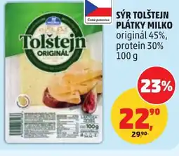 Penny Market Sýr tolštejn plátky milko nabídka