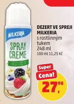 Penny Market Dezert ve spreji milkeria s rostlinným tukem nabídka