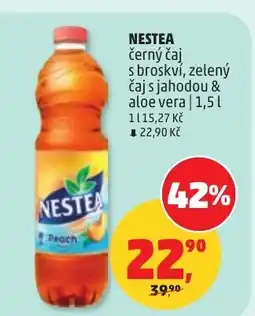 Penny Market NESTEA černý čaj s broskví, zelený čaj s jahodou & aloe vera nabídka
