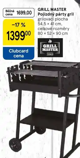 Tesco GRILL MASTER Pojízdný párty gril nabídka