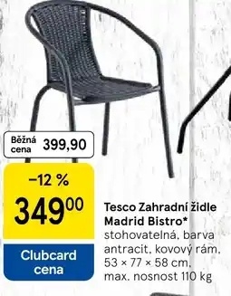 Tesco Tesco Zahradni zidle Madrid Bistro nabídka