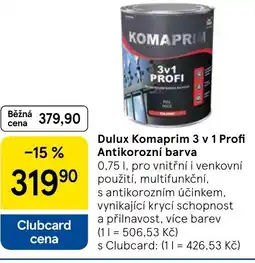 Tesco Dulux Komaprim 3 v 1 Profi Antikorozní barva nabídka