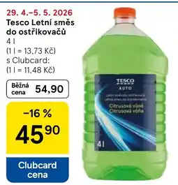 Tesco Tesco Letní směs do ostřikovačů nabídka