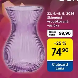 Tesco Skleněná vroubkovaná vázička nabídka
