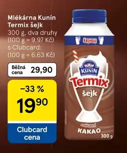 Tesco Mlékárna Kunín Termix šejk nabídka