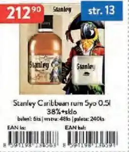 Qanto Stanley Caribbean rum 5yo 38% nabídka