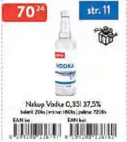 Qanto Nakup Vodka 37,5% nabídka
