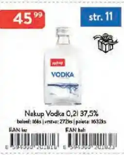 Qanto Nakup Vodka 37,5% nabídka