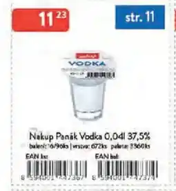 Qanto Nakup Panák Vodka nabídka