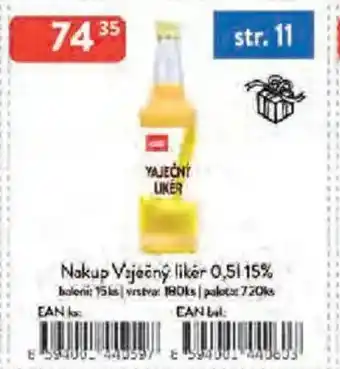 Qanto Nakup Vaječný likér 15% nabídka