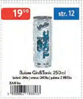 Qanto Bubee Gin&Tonic nabídka