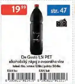 Qanto De Gusto PET alkoholický nápoj z ovocného vína nabídka