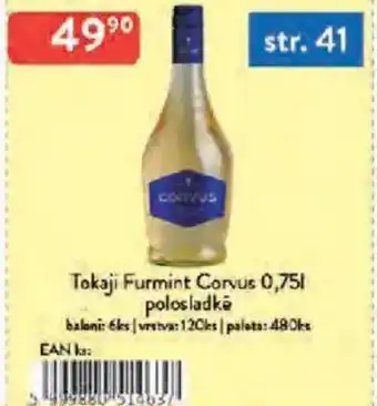Qanto Tokaji Furmint Corvus polosladké nabídka