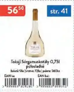Qanto Tokaji Sárgamuskotály pclosladké nabídka