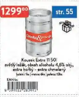 Qanto Kousek Extra 11 světlý ležák, obsah alkoholu 4,6% obj., extra hořký - extra chmelený nabídka