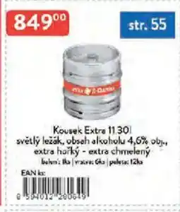 Qanto Kousek Extra 11 světlý ležák, obsah alkoholu 4,6% obj., extra hořký - extra chmelený nabídka
