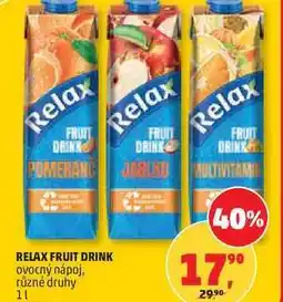 Penny Market RELAX FRUIT DRINK ovocný nápoj, různé druhy nabídka