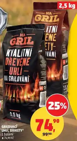 Penny Market GRILOVACÍ UHLÍ, BRIKETY, 1 balení nabídka