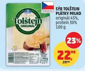 Penny Market SÝR TOLŠTEJN PLÁTKY MILKO originál 45% nabídka